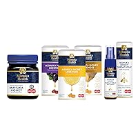 Wellness Kit, Complete with Throat Spray with Propolis, MGO 400+ Honey Jar (8.8oz), MGO 400+ Lozenges in Blackcurrant, Lemon & Ginger, and Lemon Flavor (2.66 oz)