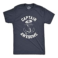 Mens Captain Awesome Tshirt Funny Sarcastic Boating Tee