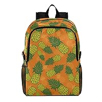 ALAZA Yellow Exotic Fruit on An Orange Lightweight Packable Foldable Travel Backpack