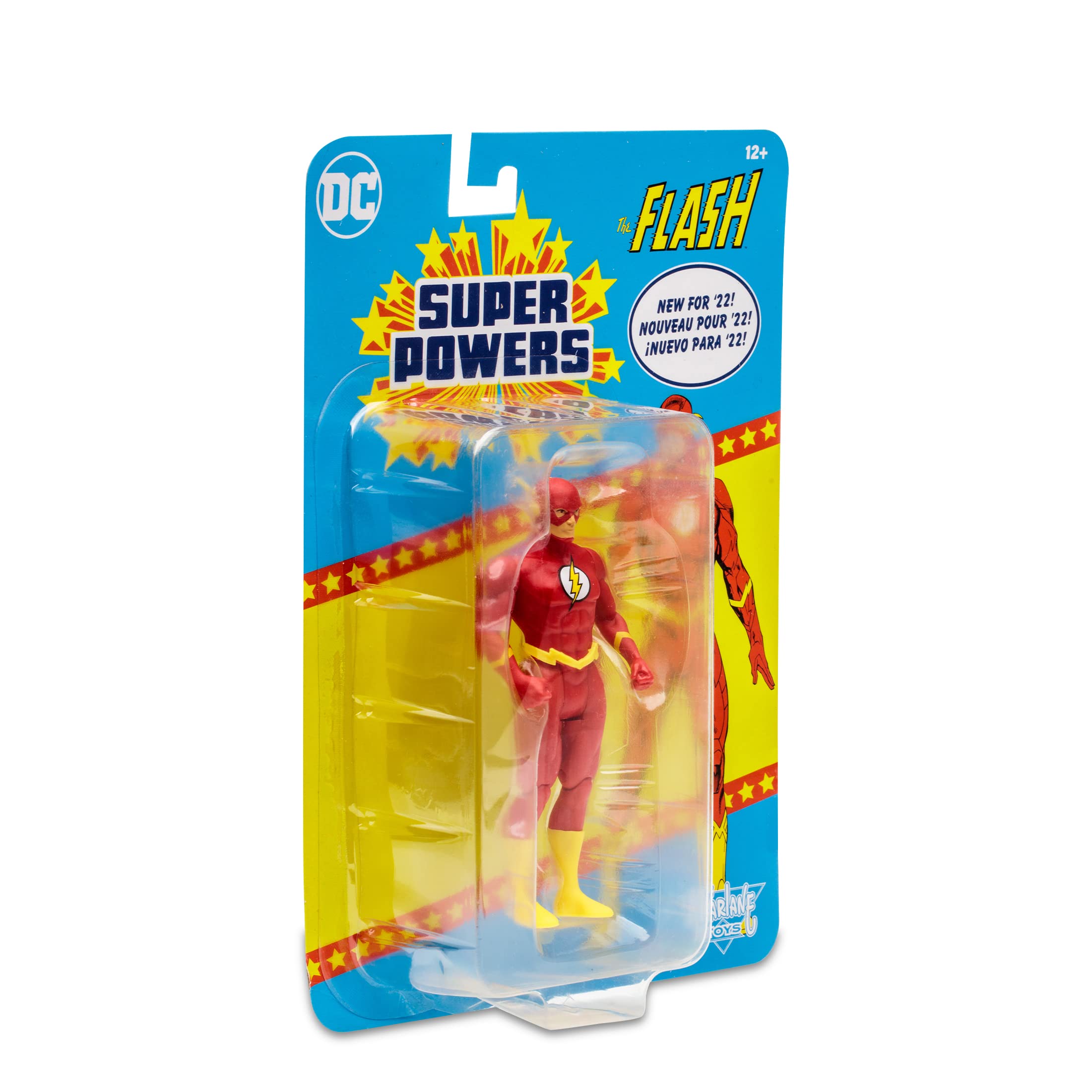 McFarlane Toys, DC Multiverse, 5-inch DC Rebirth Super Powers The Flash Action Figure with 5 Points of articulations, Collectible DC Retro 1980’s Super Powers Line Figure – Ages 12+