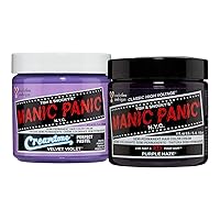MANIC PANIC Velvet Violet Hair Dye Bundle with Purple Haze Dark Purple Hair Dye