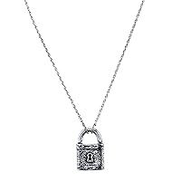 1928 Jewelry Antiqued Old Fashioned Padlock Pendant Necklace For Women 28