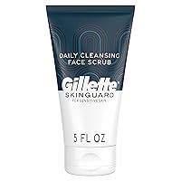 Gillette SkinGuard Face Scrub for Men, 5 oz Daily Cleansing Exfoliating Face Scrub with Shea Butter and Charcoal
