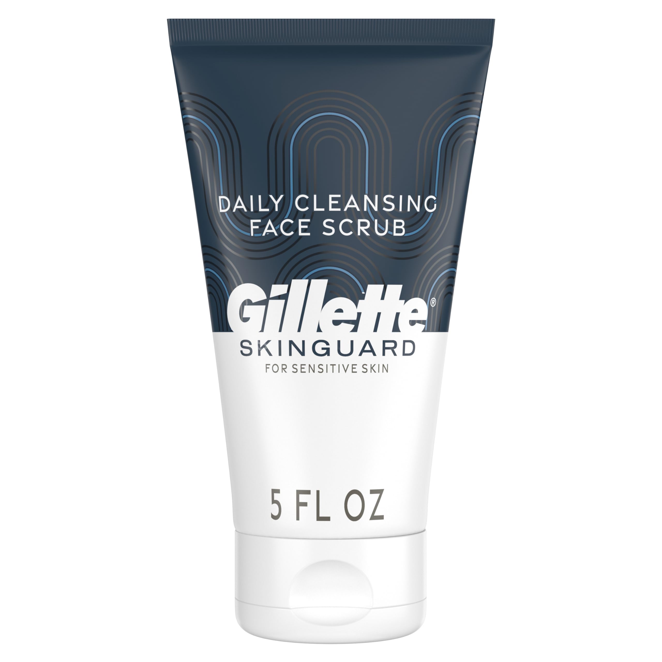 Gillette SkinGuard Face Scrub for Men, 5 oz Daily Cleansing Exfoliating Face Scrub with Shea Butter and Charcoal