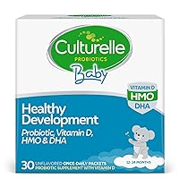 Culturelle Baby Healthy Development Probiotic, Vitamin D, HMO & DHA Packets, Helps Promote a Healthy Immune System & Digestive System* in Babies & Kids Ages 1+, Gluten Free & Non-GMO, 30 Count