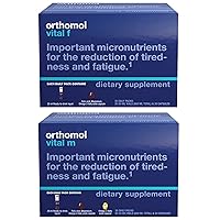Orthomol Vital M Powder & Vital F Vials, Vitamins and Nutrients for Men's and Women's Health, 30-Day Supply