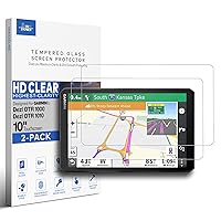 [2-PACK] Designed for Garmin Dezl OTR 1000, OTR 1010 Tempered Glass Screen Protector 10 Inch GPS Truck Navigator Screen Protecting Anti Shatter Accessories (HD Clear)