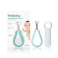 Frida Baby Easy Grip Baby Nail Scissors | Grooming Essentials Safe for Newborn to Toddler Nails
