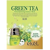 EKEL Korea Cosmetic Skin Care Green Tea Hydrating Essence 3D Mask Pack (5pcs)
