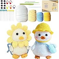 Crochet Kits 2 Cute Ducks Beginners Crochet Kits with Step-by-Step Instructions and Video Tutorials Complete Crochet Set for Beginners Adults Kids