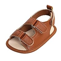 Kids Closed Toe Sandals Soft Shoes Boys Sole Non-Slip Flat Prewalker Sandals Baby Walking 18 24 Month Slippers