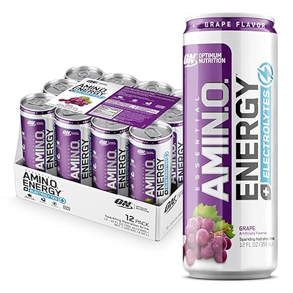 Optimum Nutrition Amino Energy Drink Plus Electrolytes for Hydration, Caffeine for Pre-Workout Energy, Amino Acids/BCAAs for Post-Workout Recovery