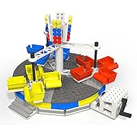 Fun Fair Scrambler Ride - 203 Pieces, Brick Building Set, Amusement Park Ride Model, Promotes STEM Learning