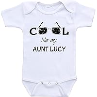 Cool Like My Aunt Shirt Custom Auntie Baby Clothes (18 Months) White