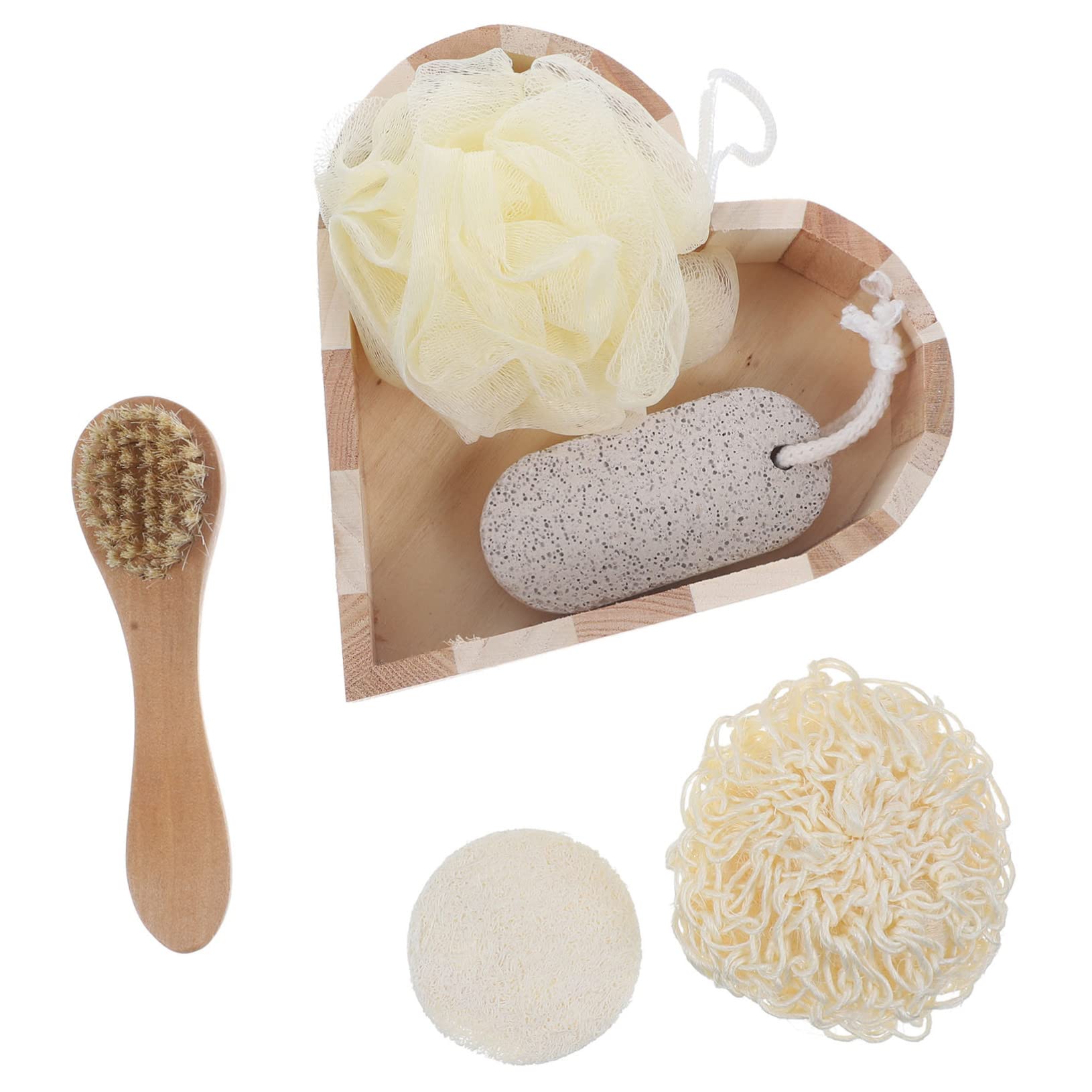 BESTOYARD 5 Sets Bath Set Foot Spa Kit Sand Off Mitt Body Scrub Gloves Shower Brush Body Bathing Gloves Brushing Dry Brush Bath Accessories Bathing Tools Body Exfoliating Scrubber Sisal Mesh