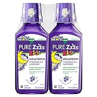 PURE Zzzs Kidz, Liquid Melatonin Sleep Aid for Kids and Children, Helps Your Child Fall Asleep Naturally, Low Dose Melatonin, Berry Flavored, 12oz x 2