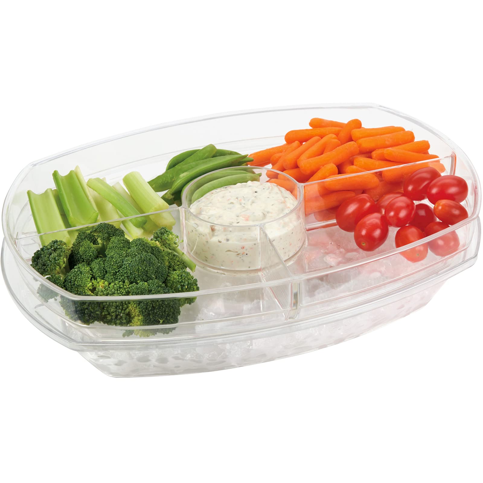 Mua DEAYOU Section Ice Serving Tray, Cold Serving Tray with Flip-Lid for Party  Food, Outdoor Serving Platter Dish with Ice Cooling Tray for Appetizers,  Fruits, Vegetables, Salads, Picnic, Snack trên Amazon