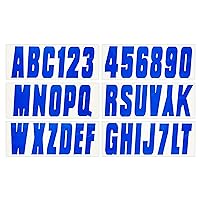 Hardline Products Series 350 Factory Matched 3-Inch Boat & PWC Registration Number Kit, Solid Blue