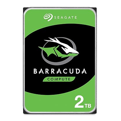 Seagate BarraCuda 2TB Internal Hard Drive HDD – 3.5 Inch SATA 6 Gb/s 7200 RPM 64MB Cache for Computer Desktop PC Laptop (ST2000DM006)