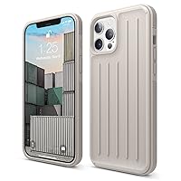 elago Protective Armor Case Compatible with iPhone 12 Pro Max [Stone] - Shock Absorbing Design, Durable TPU, Wireless Charging Supported [US Patent Registered]