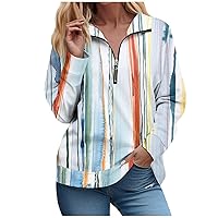 Quarter Zip Pullover For Women Plus Size Women'S Fashion Hoodies & Sweatshirts Fall Stylish Lightweight Tops For Women