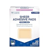 Sheer Adhesive Bandages with Sterile Non Stick Pad, 3