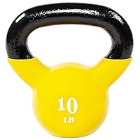 BalanceFrom All-Purpose Color Vinyl Coated Kettlebell, 5-50 Pounds