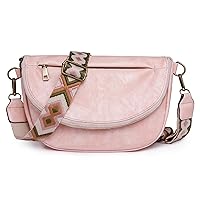 Anti-theft Crossbody Bag for Women Faux Leather Sling Bag Purse Chest Bag Small Daypack Fanny Pack Trendy Handbag