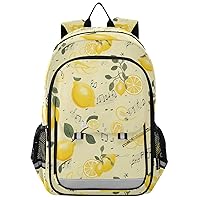 ALAZA Lemon Music Notes Backpack Bookbag Laptop Notebook Bag Casual Travel Daypack for Women Men Fits15.6 Laptop