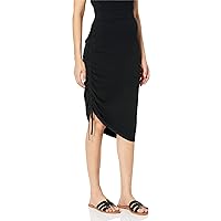 The Drop Women's Amanda Textured Side Ruched Midi Sweater Skirt