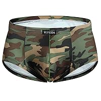 YUFEIDA Men's Mini Boxer Brief Camouflage Low Rise Underpants