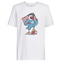 adidas Boys' Short Sleeve Cotton USA Graphic T-Shirt