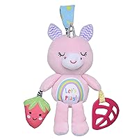 Baby Starters Magic Years Crinkle, Rattle, Plush Activity Toy with Teether, 8 inch, Pink Unicorn