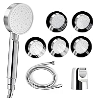 Shower Hose For Hand Held Shower Heads£¬5 Functions Shower Head with handheld, High Pressure Shower Heads Set with 59 inch Silicone Hose