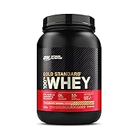 Optimum Nutrition Gold Standard 100% Whey Protein Powder, Strawberry Banana, 2 Pound (Packaging May Vary)