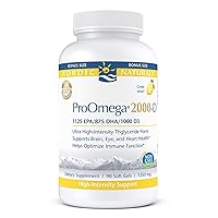 ProOmega 2000-D, Lemon Flavor - 90 Soft Gels - 2150 mg Omega-3 + 1000 IU D3 - Ultra High-Potency Fish Oil - EPA & DHA - Brain, Heart, Joint, & Immune Health - Non-GMO - 45 Servings