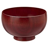 Shirasagi Mokkou Yamanaka Lacquerware Shirasagi Woodworking Soup Bowl, M, Approx. 4.3 inches (11 cm), Sakura, Jet Red, Made in Japan