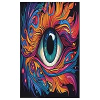 Colorful Eye Pattern Kitchen Towels and Dishcloths Sets of 4 Summer Cocina Decorative Hand Towel Absorbent Dish Rags for Washing Dishes Drying Washcloths for Home Bar & Tea