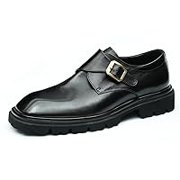 Men's Loafers Formal Dress Slip On Leather Buckle Loafers Business Wedding Casual Fashion Summer Shoes for Men