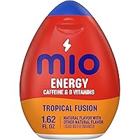 Energy Tropical Fusion Water Enhancer Drink Mix, w/ Caffeine & B Vitamins, 1.62 fl oz Bottle, As seen on TikTok