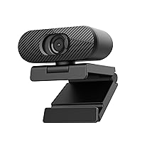 Go Pop Cam USB HD Webcam, Black, 1080P/30 FPS, 2.1 Megapixels, Built-in Privacy Shutter, Minimalist Portable Set-up, Clip-on Design Compatible with PC, Mac and Chromebook