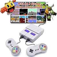 821 Retro Game Console, Classic Mini NES Game System, Built-in 821 Classic Games, 2 NES Classic Controllers, AV Output Plug and Play, Is a High-Quality Gift For Adults and Children