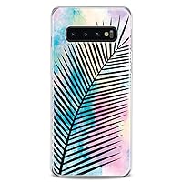 Case Compatible for Samsung A91 A54 A52 A51 A50 A20 A11 A12 A13 A14 A03s A02s Pearl Tropical Leaf Gentle Flexible Silicone Beautiful Purple Pink Clear Soft Design Cute Slim fit Print Woman