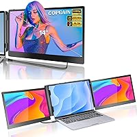 S1 14” Dual Screen Extender Monitor+P2 PRO 13.3“ Triple Monitor 1080P FHD IPS Dual Laptop Monitor Extender Plug and Play Type-C/HDMI for 13-17.3inch Laptop（Windows,Mac,Android, Dex）