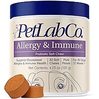 Allergy & Immune Probiotics for Dogs, Support Seasonal Allergies, Gut & Digestive Health - Pork Flavor - 30 Soft Chews