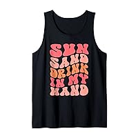 Sun Sand Drink In My Hand Ring On My Hand Bachelorette Party Tank Top