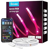 Govee 100ft Smart LED Strip Lights, WiFi RGB LED Lights Work with Alexa and Google Assistant, Color Changing Light Strip with Music Sync, App Controlled LED Lights for Bedroom, Party, Living Room