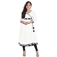 Long Dress Animal Print Women's White Color Kurti Casual Tunic Party Wear Frock Suit Plus Size