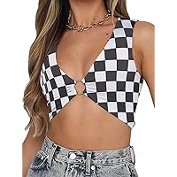 BEJONS Women Sexy Y2k Corset Like Crop Top Deep V Neck Bra Night Going Out Festival Rave Top