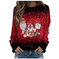 Long Sleeve Top, Black Long Sleeve Shirt Square Neck Long Sleeve Top Christmas Shirts for Women Christmas T-Shirt Long Sleeve Xmas Tunic Tops Gnome Christmas Shirt Nurse Pink (Deep Red,XXL)